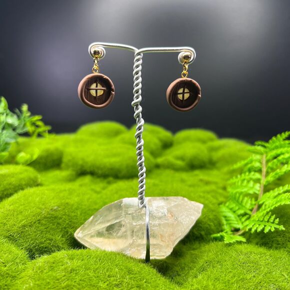 Fairy Window Polymer Clay Hypoallergenic Handmade Dangle Earrings Hobbit Fairy - Picture 3 of 10